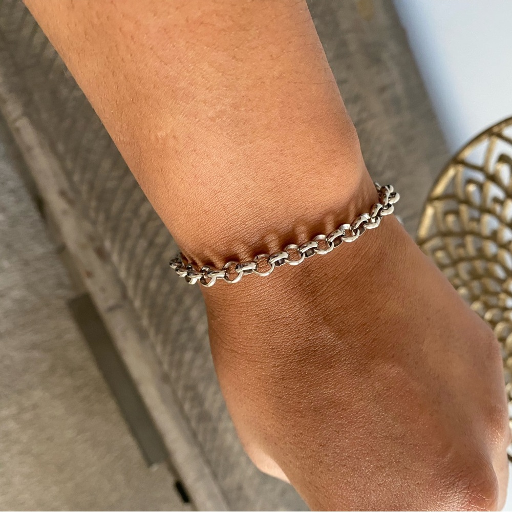 Things Remembered Silver Heart Charm Link Bracelet- Initial “K” - Picture 3 of 3